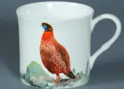 STECHCOL GOLDEN PHEASANT Bone China CYLINDER Mug