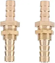 Brass Pipe Connector Fitting, Copper Bulkhead Pipe Fitting, Generic for Hose Water, air Fuel for Coupling Connector Adapter(10mm)