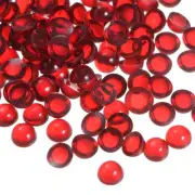 100pcs Cat Eye Resin Beads, 4mm Flatback Round Dome Beads 2mm Dark Red