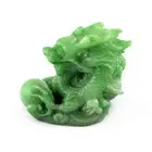 Chinese Horoscope Zodiac Dragon Statue Figurine Feng Shui Animal Jade Color