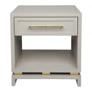 Pearl Bedside Table - Small Grey