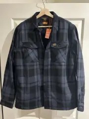 Superdry Vintage Sherpa Lined Miller Wool Shirt Overshirt - Size XL