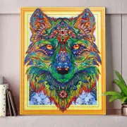 "NEW" Wiley the Wolf, 5D DIY DIAMOND like PAINTING BY NUMBER KIT 40x50cm Huge!