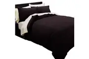 Kingtex Pintuck Quilt Cover Set Chocolate Quilt Covers