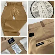 Caddy Slacks Golf Pants 36x30 Men Tan Polyester Spandex NWT YGI E4-18