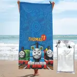 THOMAS & FRIENDS 沙灘巾 160X80CM 成人兒童浴缸和沙灘速乾毛巾,柔軟吸水毛巾