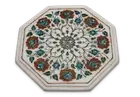 12" Marble side / corner Table Semi Precious Stones inlay Handcrafted Work