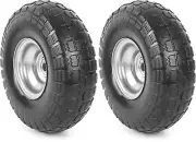 -Pack 4.10/3.50-4″ Tire and Wheel Flat Free - 10″ Solid Rubber Tire