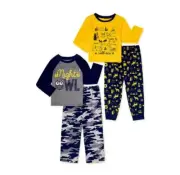 Cozy Jams Long Sleeve Crew Neck Camouflage Pajamas 4 Piece Set 18M