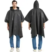 Rain Ponchos for Adults, 2 Pack Raincoats Jacket Reusbale with Drawstring Hoo...