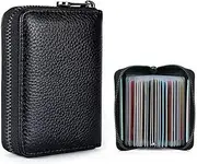 [Yotsuba] Blocking Mini Leather 22 Card Slots Leather Wallet Business Case Purse Credit Card Holder Zipper Wallet