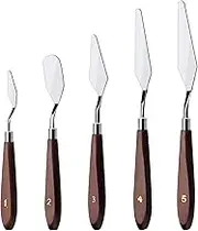 Cake Cream Spatula 5 Pieces/Set Stainless Steel Spatula Baking Pastry Tool Mixing Scraper Set Cake Decorating Scraper Cream Toner Tool