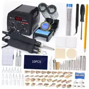 Wood Burning Kit Tool Station Dual Pyrography Pen Burner for Adults 2-in-1