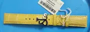 JACOB & CO 20mm Yellow Aligator Leather strap 100% new Original with tags