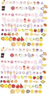 Tofficu 2sets Resin Ornament Set Safe Simulation Food for DIY Decorations Phone Case 100pcs*2