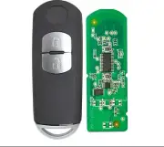 Replacement Remote Car Key Fob 433MHz 2 Button for Mazda 3