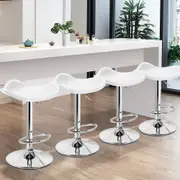 4x ALFORDSON Bar Stools PU Leather White