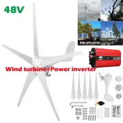 DIY 3000W Wind Turbine Generator 48V Charge Controller Windmill + Power Inverter