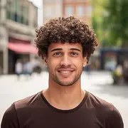 Short Brown Afro Mens Wig|Costume Toupee for Men|Synthetic Curly Mens Wigs for Daily Use
