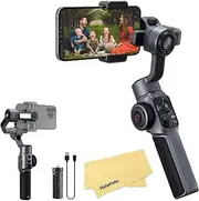 Zhiyun Smooth 5S Gimbal Stabilizer for Smartphone, Handheld 3-Axis Phone Gimbal for iPhone 13 Pro Max Mini 12 11 XS X XR 8 7 6 Plus Android Cell Phone,Vlogging Stabilizer,YouTube TikTok Video-Gray
