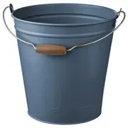 ÅKERBÄR bucket/plant pot, in/outdoor dark blue, 10 l