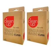 2x 10pc CleanUp CU68 Replacement Vacuum Cleaner Bags for Numatic Models White