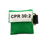 10 Green CPR Face Shield Masks in Pocket Keychains