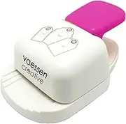 Vaessen Creative 3-in-1 Tag Punch - Scalloped Labels - 3,8/5,1/6,4 cm - Card Making Supplies - Corner Cutter for Labels, Cards, Invitations and Scrapbook - Crafting Supplies