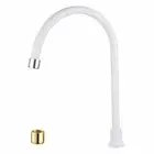 Shaw & Mason White Large Swivel Bath Spout Hob Chrome Gold Aerator Watermak