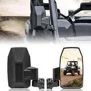 SAUTVS Adjustable Folding Side Rear View Mirrors for Polaris Ranger 1000 XP 570 900, High-Definition Premium Side Mirrors for Polaris Ranger XP 1000 900 570 Crew Diesel 2017-2022 Accessories (2PCS)
