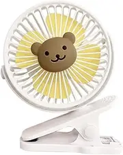 Stroller Fan with Clip, Electric Sleeping Fan, Built-In Energy-Saving Battery, Portable Ventilation Tool, Adjustable Airflow for Cribs, Bedsides, Car Seats, and Travel Convenience