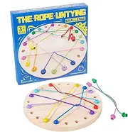 Moreeulsi Twisted Rope Puzzle Game | Interactive Untying Rope Challenge Strategy Board Game - Lacing Toy Enhancing Fine Motor Skills, Lacing Untangling Toy for Boys and Girls Over 3