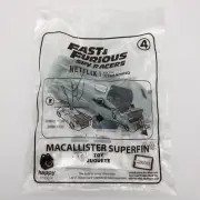 FAST & FURIOUS SPY RACERS McDonalds Happy Meal Toy **MACALLISTER SUPERFIN # 4**