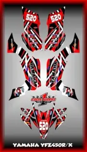 04-09 YAMAHA YFZ 450 ATV CUSOM GRAPHICS KIT PEGATINAS TRANCE1