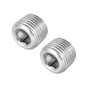 Hex Countersunk Plug Stainless Steel Pipe Fitting 1/8NPT Male Thread Socket 2Pcs
