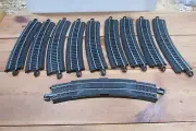 HO Scale Bachmann E-Z Track 10pcs Black Ties 18" R 30 Curves Tracks Lot#3634