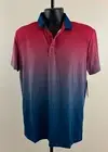 REDVANLY DEVON NWT Mens Sz Small Rio Ombre Stretch Short Sleeve Golf Polo Shirt