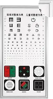 Eye Exams Chart ，LED Visual Acuity Chart, Multifunctional Eye Chart Light Box with Stick & Eye Spoon, Uniform and Not Dazzling, LED Eye Chart for Home Infirmary Hospital Clinic(B:2.5m)