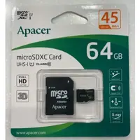 在飛比找蝦皮購物優惠-全新 Apacer 宇瞻 64GB MicroSDXC UH