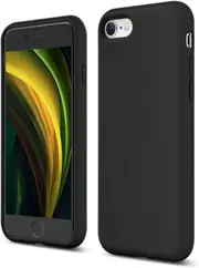 ZUSLAB iPhone SE 2022/2020 Case Nano Silicone Shockproof Gel Rubber Bumper Protective Cover for Apple - Black