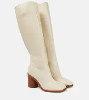 [Maison Margiela] Maison Margiela Tabi leather knee-high boots AU 5 white