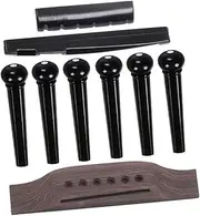 ERINGOGO 1 Set Guitar Bridge Pin Saddle Nut Replacement Kit for Acoustic Guitar Repair Durable Material for Better Sound Quality and Performance Substitute for Worn Parts