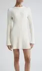 LOULOU STUDIO Amalia Long Sleeve Cotton & Silk Blend Rib Sweater Dress NWT $495