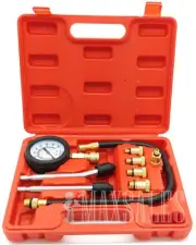 NEW 9Pc Spark Plug Cylinder Compression Tester Test Kit Professional Gas Engine
