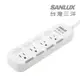 SANLUX台灣三洋防塵蓋轉接延長電源線3孔4座4切1.8M(SYPW-W344DA)