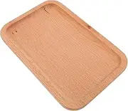 OKUMEYR Beech Rectangular Serving Tray Multipurpose Platter for Sushi Snacks and Fruits Easy to Clean Dining Essential for Home and Entertaining