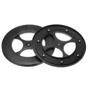2Pcs 6.9" Rotating Swivel Stand Steel Ball Lazy Susan 0.35" Black Rubber Ring