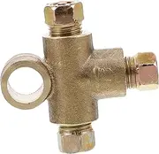 HEALEEP Brass Brake Line Tee Connector Thread Reliable Replacement Brass Fittings for Auto Brake Line Systems Precision Machined for Easy Installation and Versatile Applications
