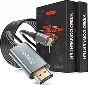 DriverGenius InfernoX 1.8m USB-C to 4K/60Hz HDMI Adapter Cable (Male/Male), Compatible with DP-Alt Mode Laptops, PCs, Gaming Consoles & Monitors【2-Piece/Package】