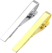 [SAFIGLE] Fashion Simple Silver Necktie Clip Durable Metal Clamp with Spring Loaded Tension for Secure Fit for Men and Formal Attire and Events
